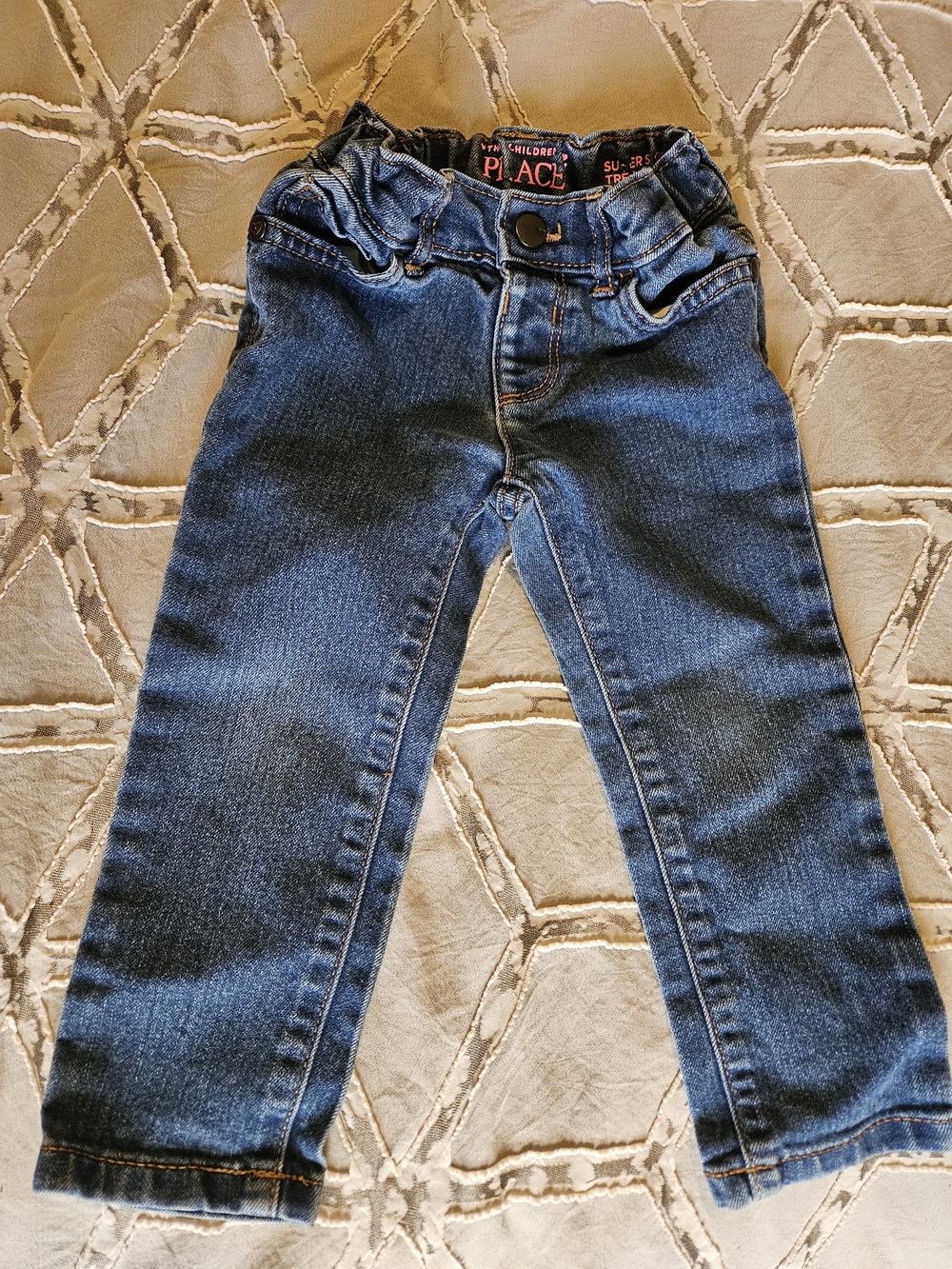 The Children's Place Girls' Blue Elastic-Waist Denim Jeans